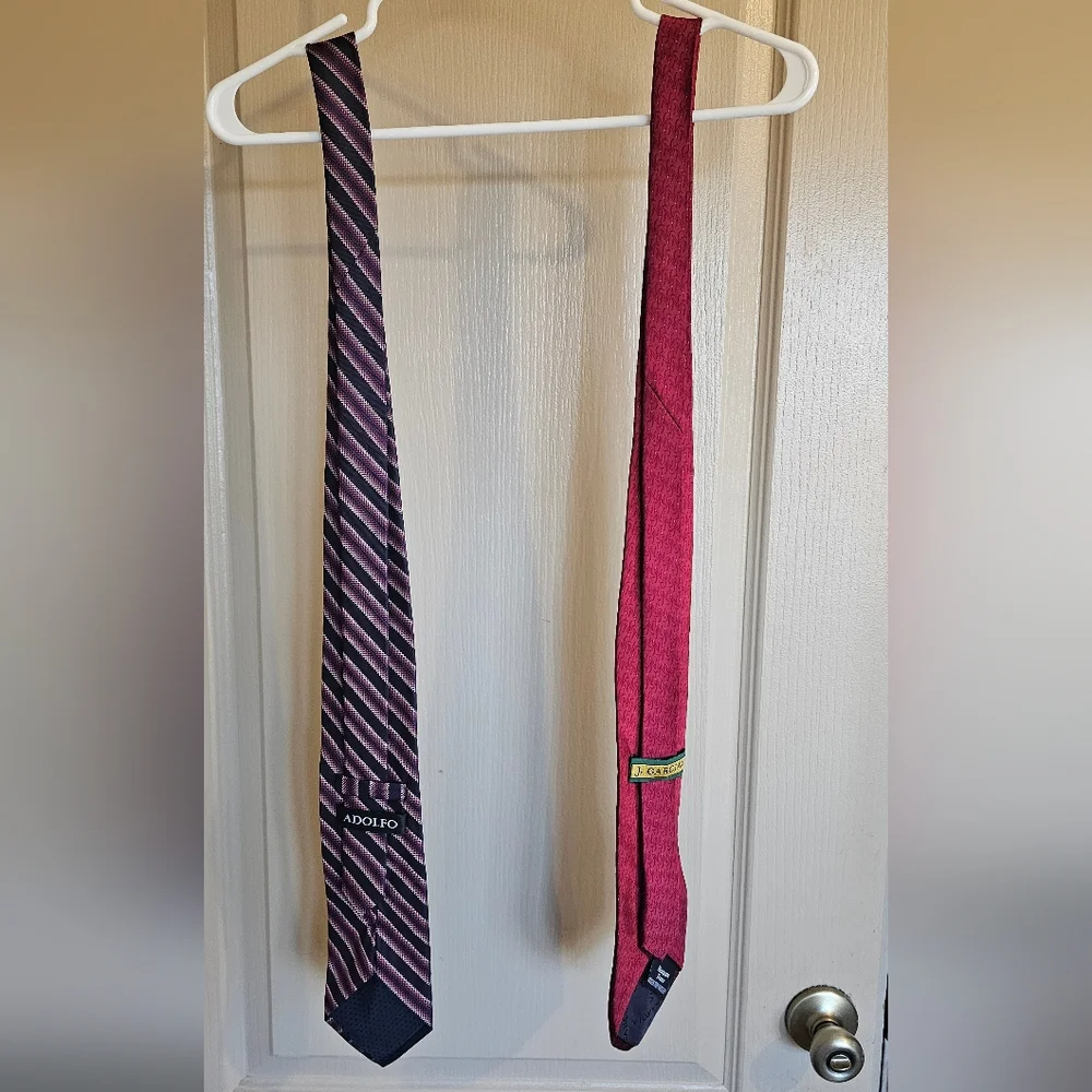 LOT Of 2 Silk Ties Adolfo And J. Garcia